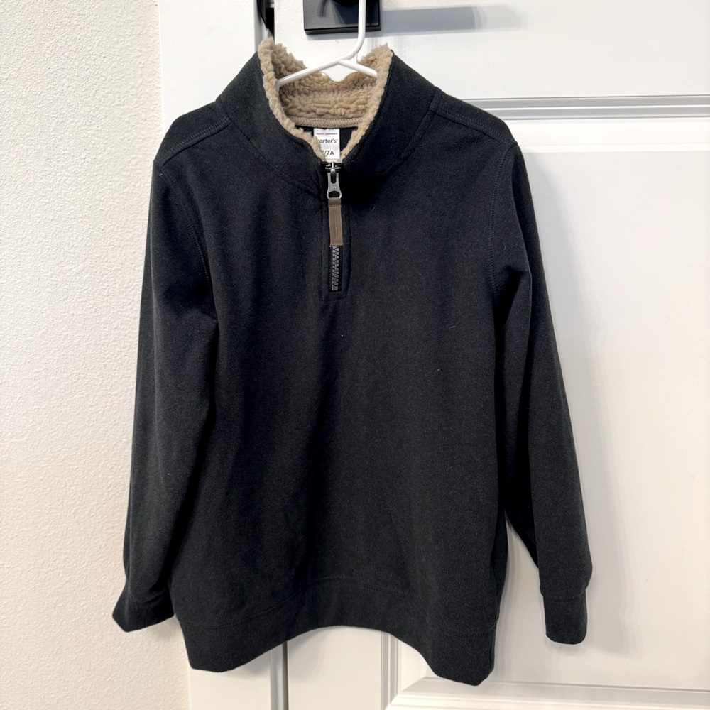 Boys Quarter Zip Sweater